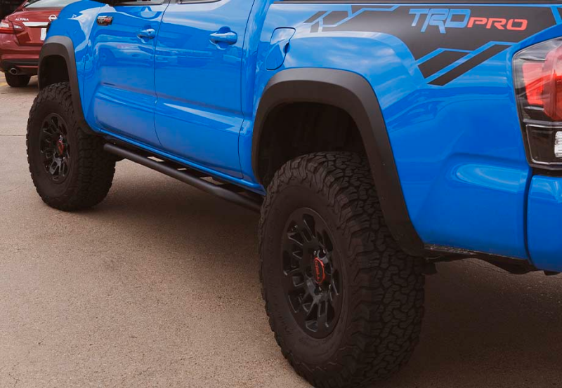Toyota Tacoma Rock Sliders - Cali Raised LED - Trail Edition / No Kick Out - Raw - `05-`23